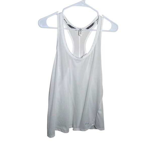 Under Armour Tank Top Women's XL White Round Neck Sleeveless Racerback Run - Picture 1 of 7